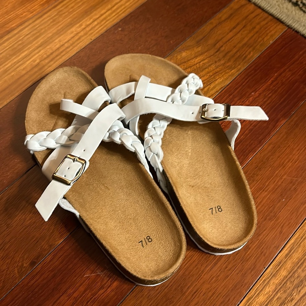 White sandals